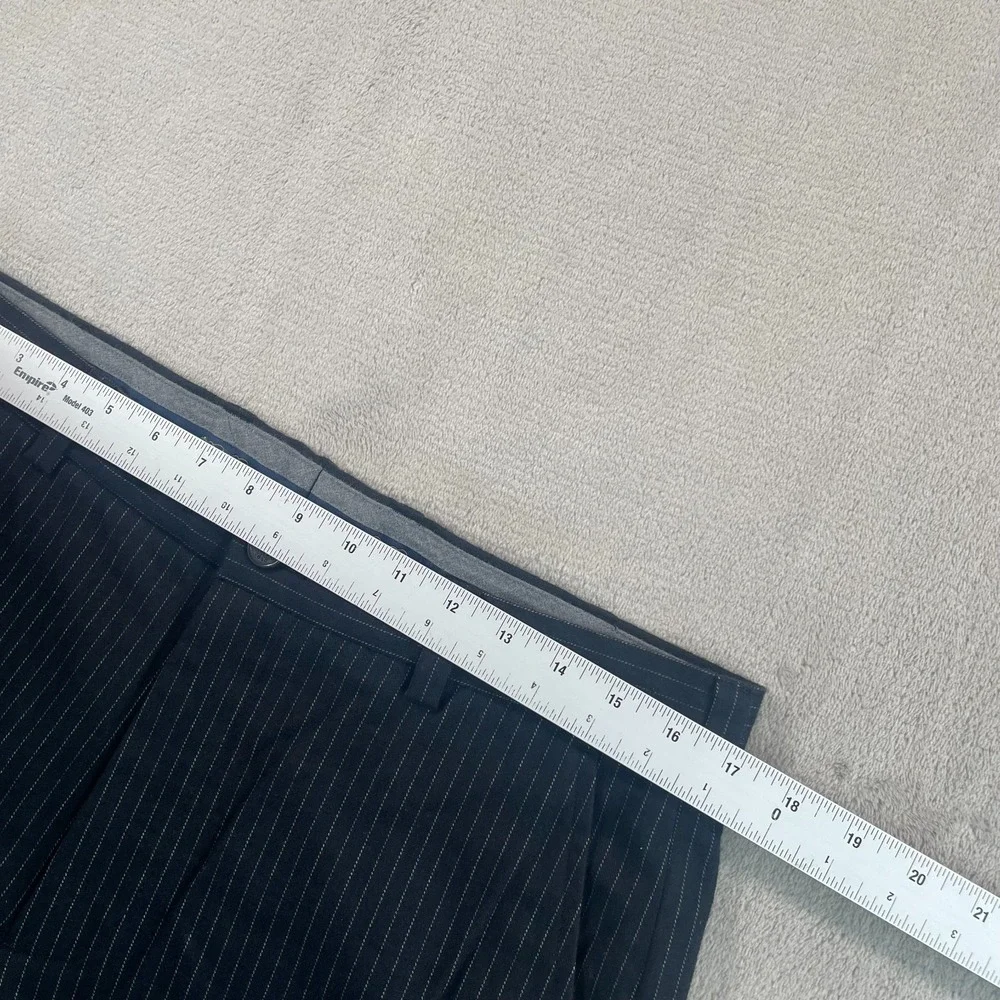 Brooks Brothers Clark Trouser Pants Men 34x30‎ Black Pinstripe Wool Blend NWOT